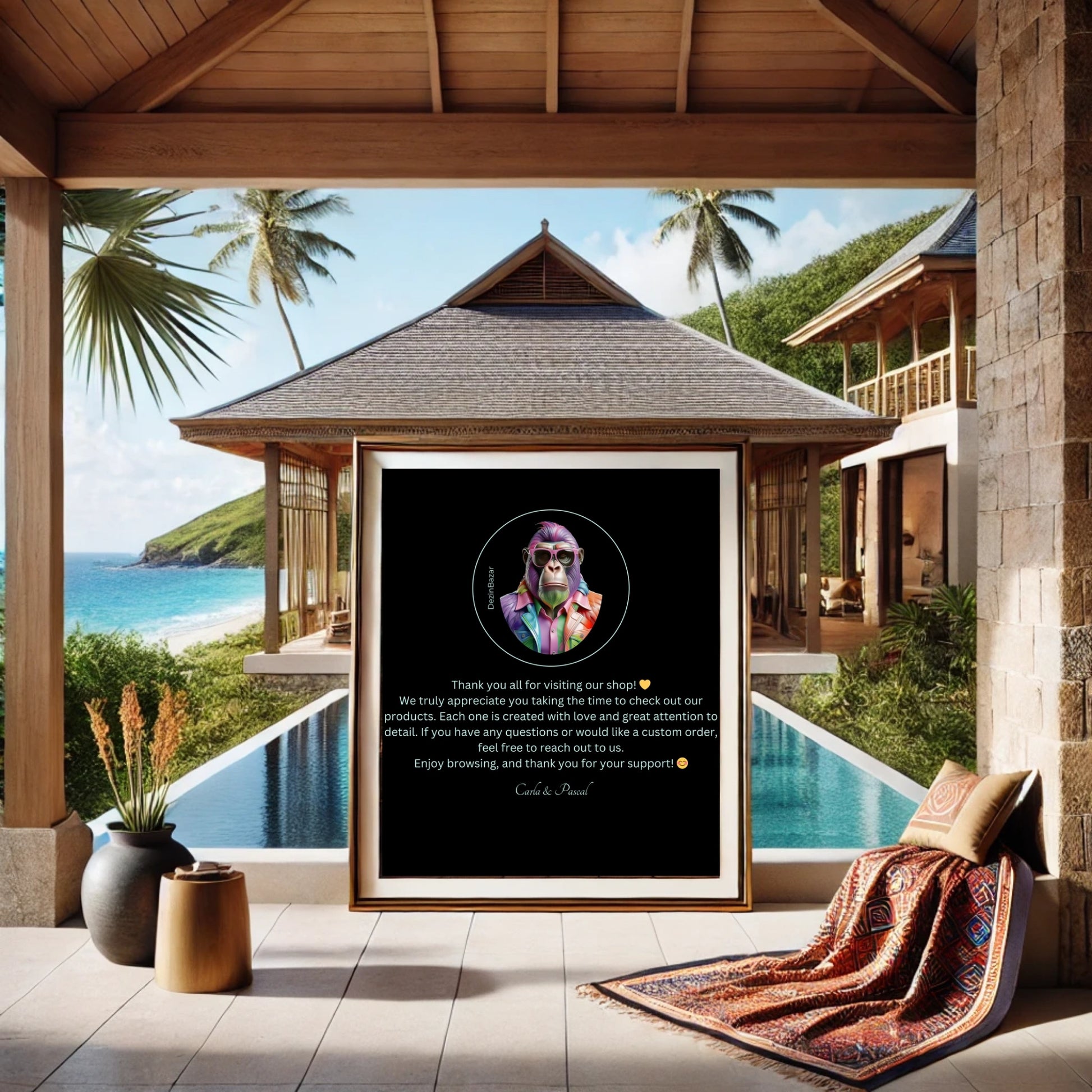 Pop Art Digitalprint – Florales Portrait als Kunstdruck, Modernes Wandbild für Zuhause