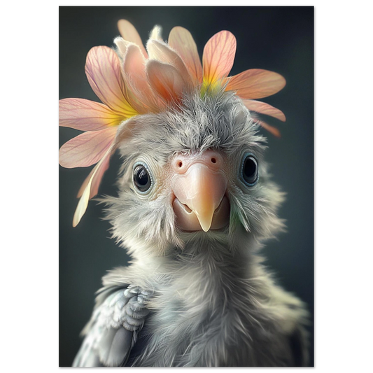 Set of 3 jungle animal posters featuring baby tiger, chimp, and parrot – each wearing flower crowns. Printed on semi-glossy, FSC-certified premium paper (200 g/m²). Available in sizes like A4, A3, A2, A1, A0 and 30×40 cm or 50×70 cm – fits popular IKEA frames such as RIBBA or LOMVIKEN. Perfect as nursery or kids room decor. Be proud. Be kind. Be wild – by Dezinbazar.