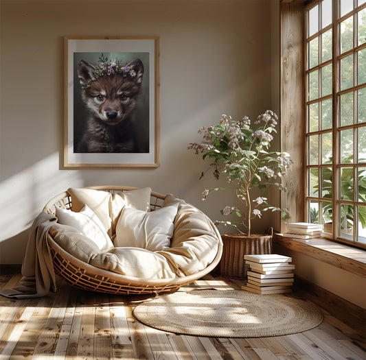 Wolf Nursery Printable – Woodland Animal Wall Art for Baby Room | Printable by Dezinbazar - dezinbazar.com - Let me inspire you