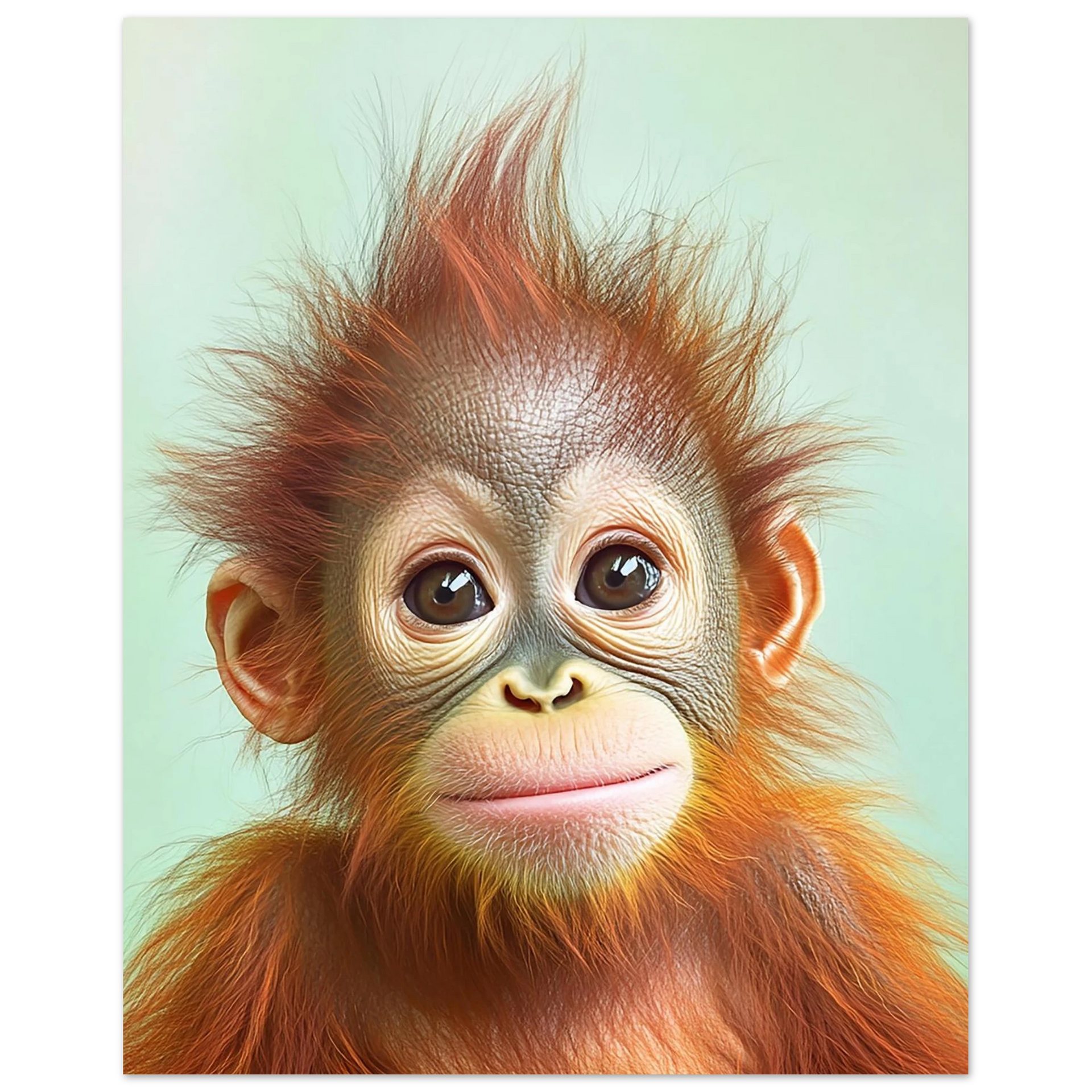 Baby Orangutan Poster Cute Baby Monkey Jungle Nursery Safari