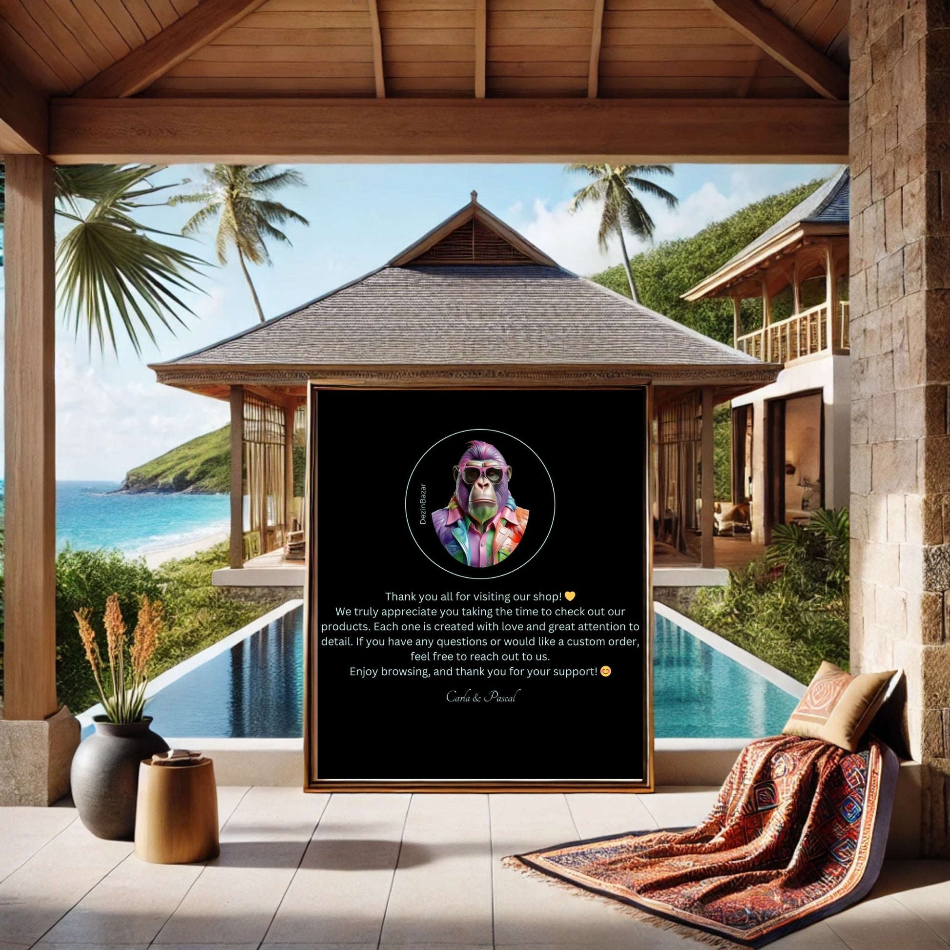 Afro Pop Art Digitalprint – Sofort-Download, Madras Muster aus Guadeloupe, Karibische Wandkunst, Digitale Kunst für Zuhause, Farbige Kunst für Wohnzimmer