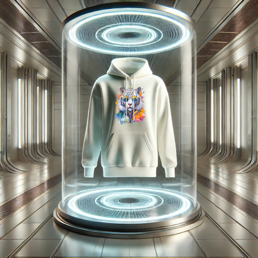 Aquarell Tiger Hoodie – Unisex Kapuzenpullover mit Tiger-Motiv - Bequeme Streetwear