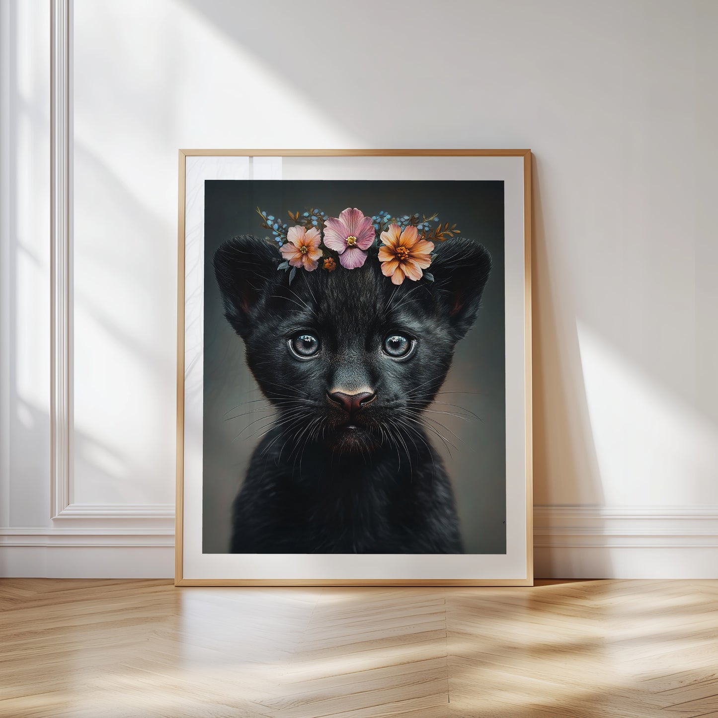 Baby Schwarzer Panther – Hochwertiges Poster für Kinderzimmer & moderne Wanddeko | Gedruckt & versendet