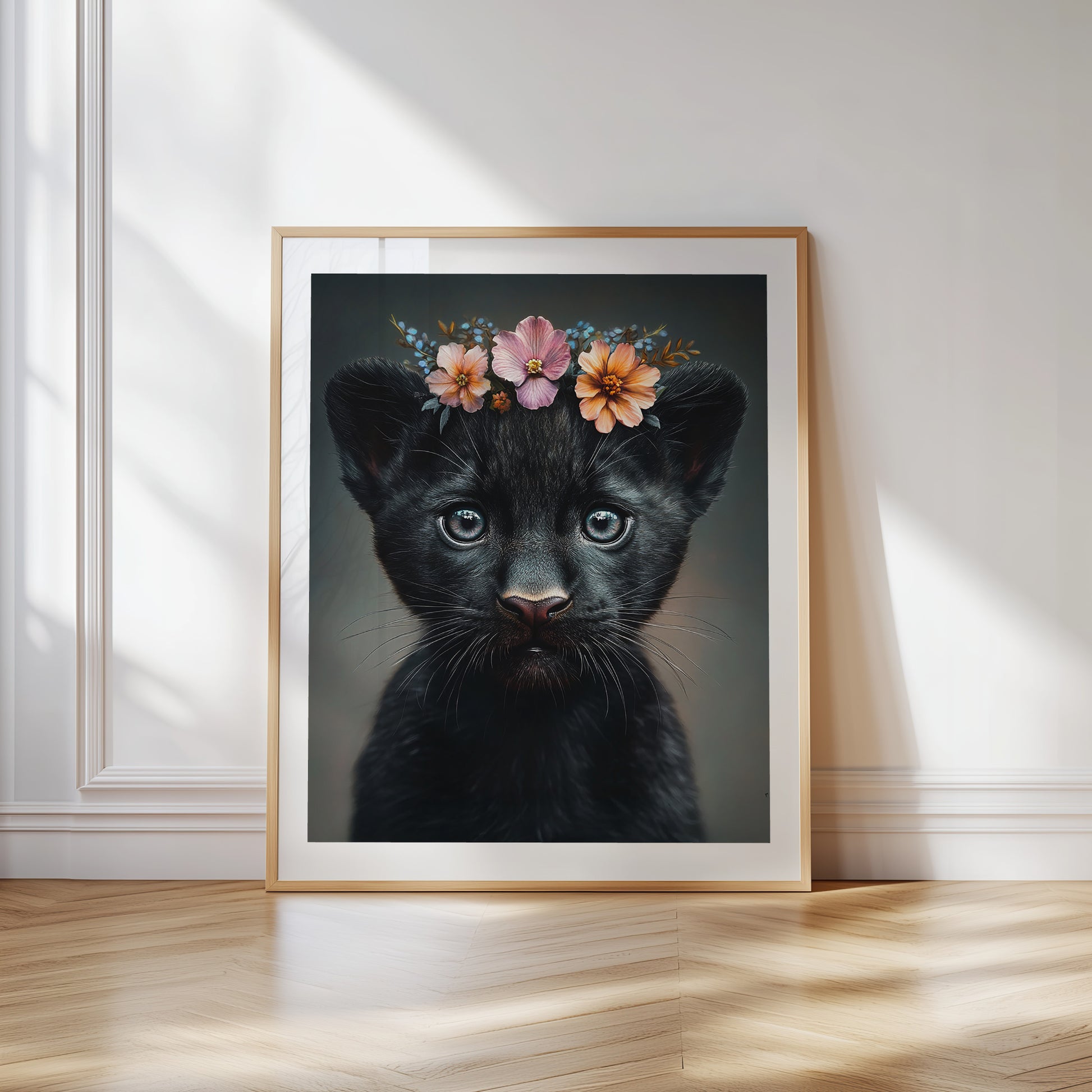 Baby Schwarzer Panther – Hochwertiges Poster für Kinderzimmer & moderne Wanddeko | Gedruckt & versendet