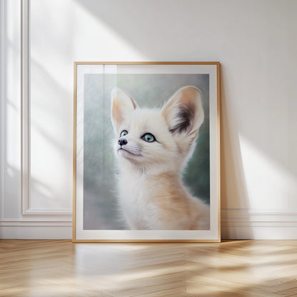Baby Fox Print – Soft Safari Animal with Pastel Background for Nursery, Playroom or Boho Room | Printable Wall Art by Dezinbazar - dezinbazar.com - Let me inspire you