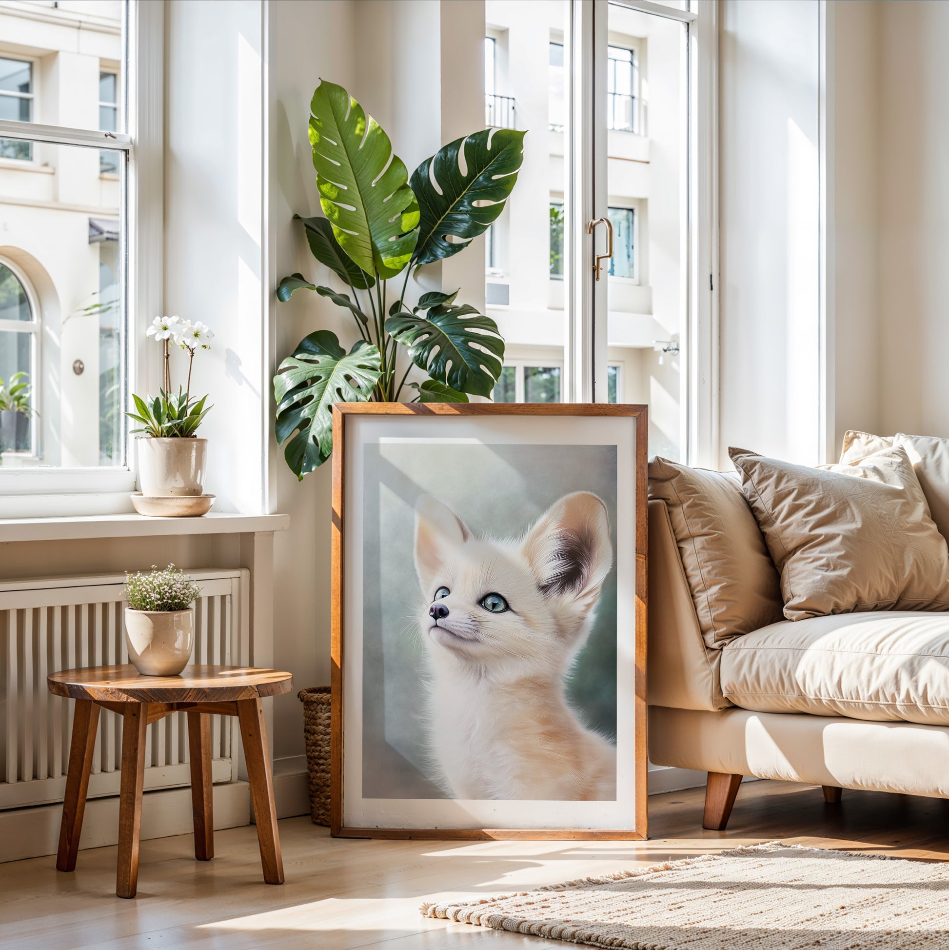 Baby Fox Print – Soft Safari Animal with Pastel Background for Nursery, Playroom or Boho Room | Printable Wall Art by Dezinbazar - dezinbazar.com - Let me inspire you