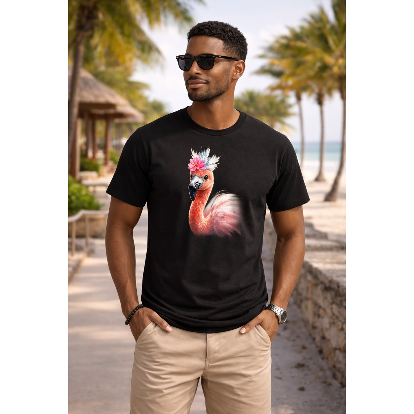 Flamingo TShirt_schwarz