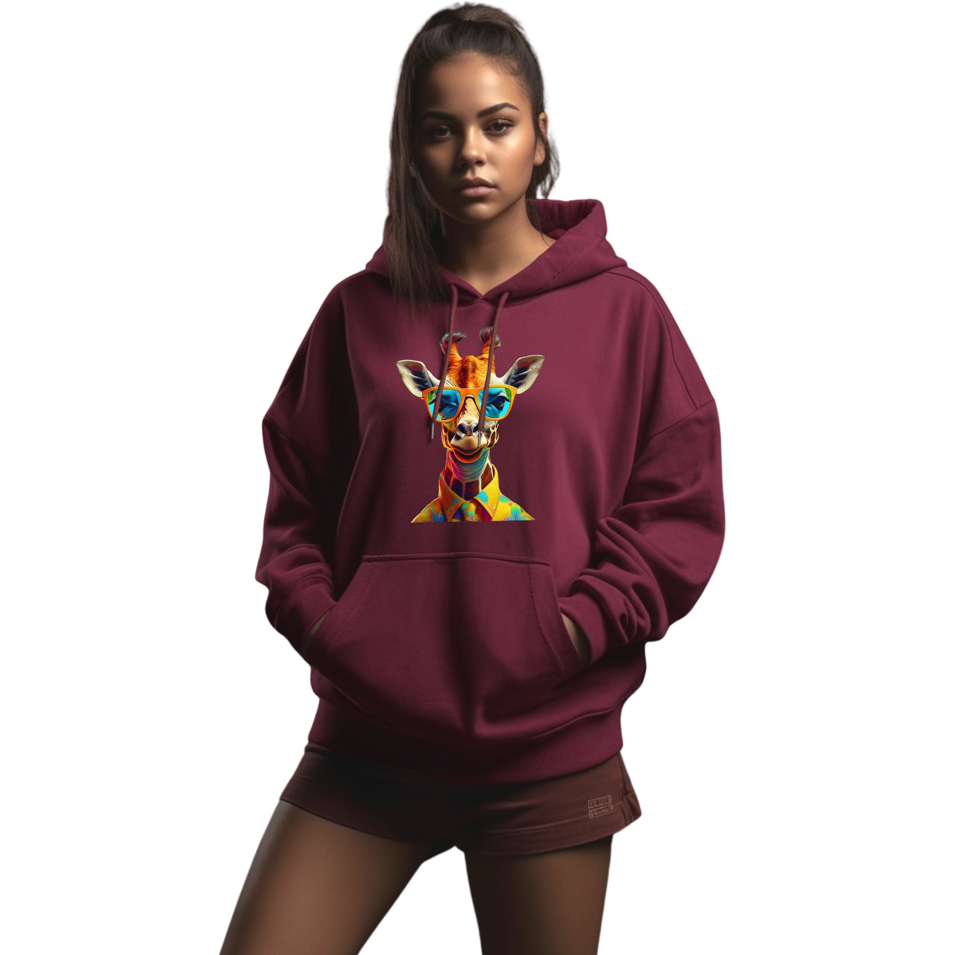 Giraffe Hoodie – Unisex Kapuzenpullover mit stylischem Giraffen-Motiv | Bequeme & trendige Streetwear