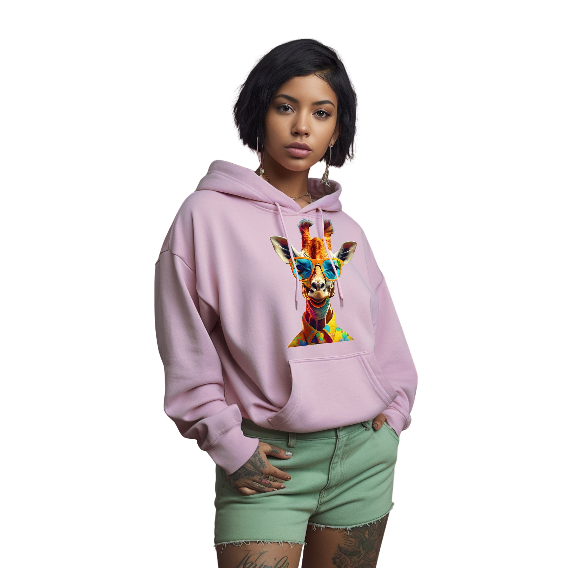 Giraffe Hoodie – Unisex Kapuzenpullover mit stylischem Giraffen-Motiv | Bequeme & trendige Streetwear