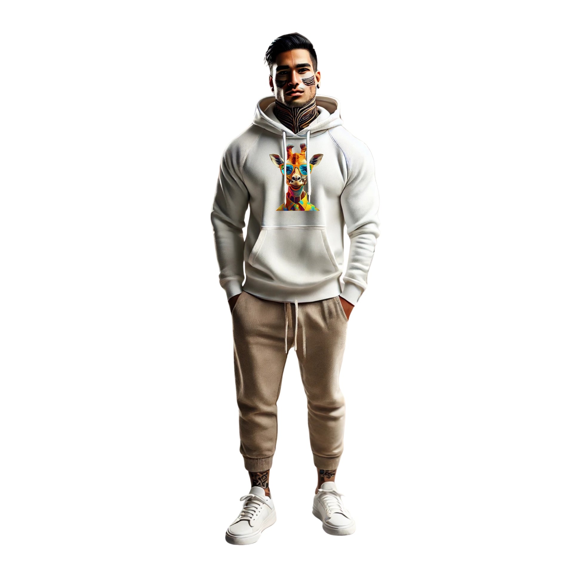 Giraffe Hoodie – Unisex Kapuzenpullover mit stylischem Giraffen-Motiv | Bequeme & trendige Streetwear