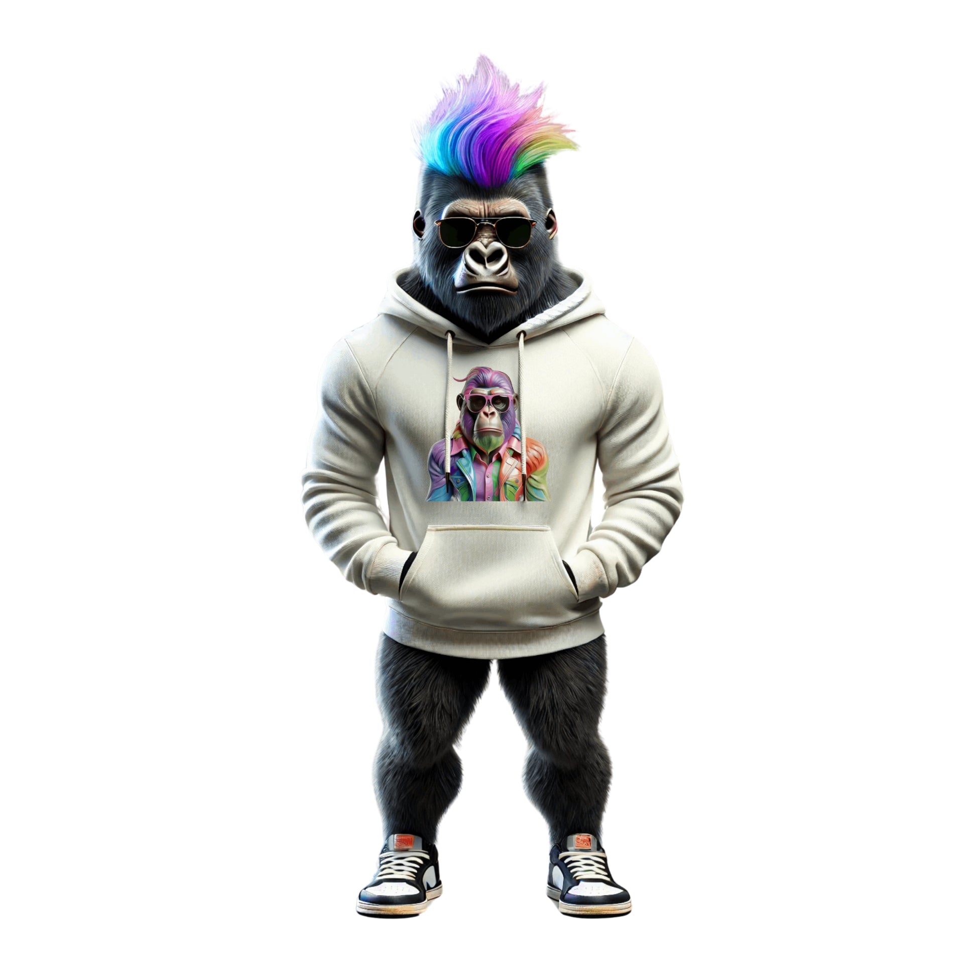 Gorilla Ape Hoodie – Unisex Kapuzenpullover mit Print - Bequeme & stylische Streetwear