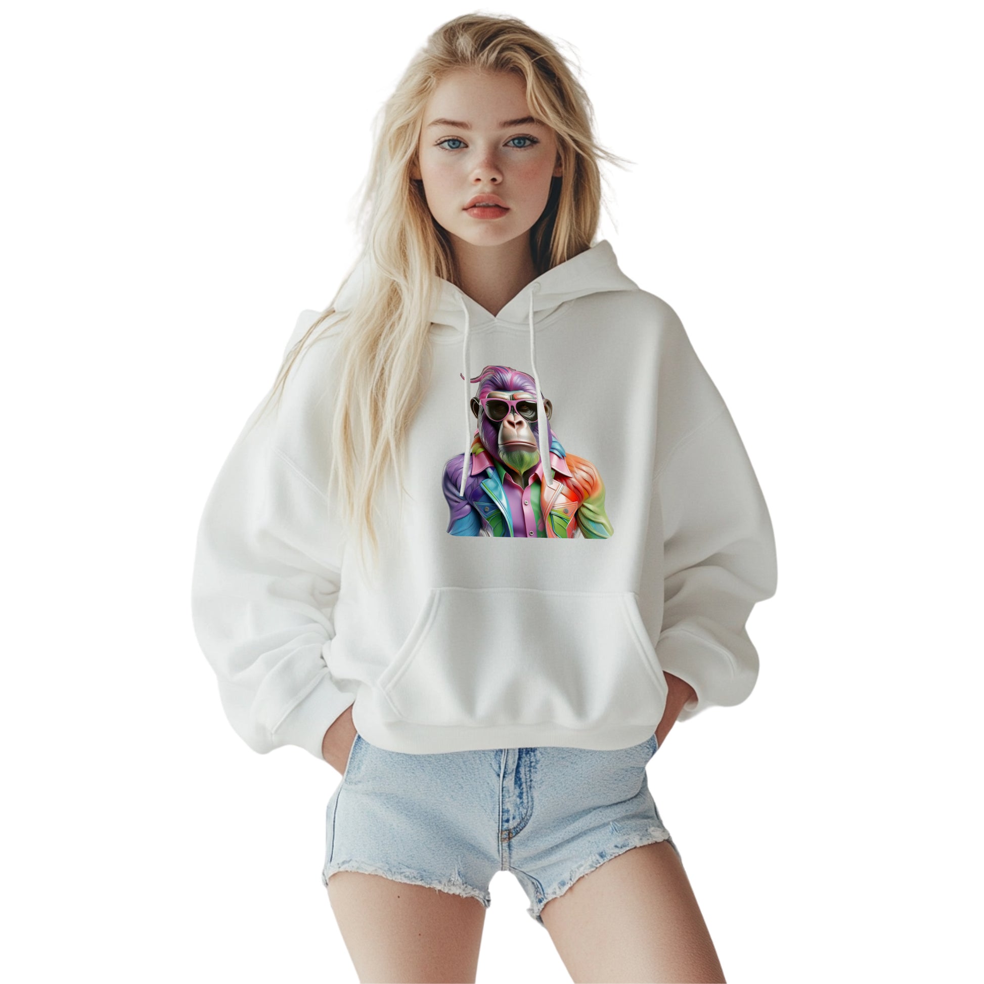 Gorilla Ape Hoodie – Unisex Kapuzenpullover mit Print - Bequeme & stylische Streetwear