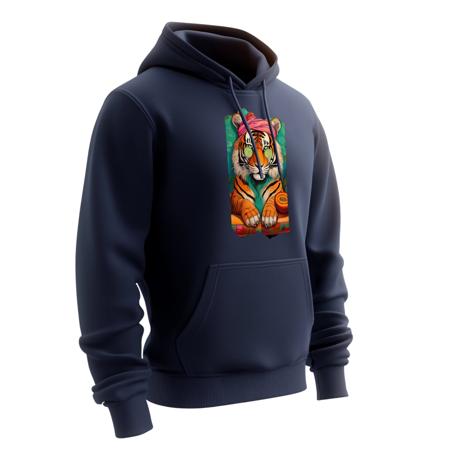 Wellness Tiger Hoodie – Unisex Kapuzenpullover mit Tiger-Motiv | Bequeme Streetwear