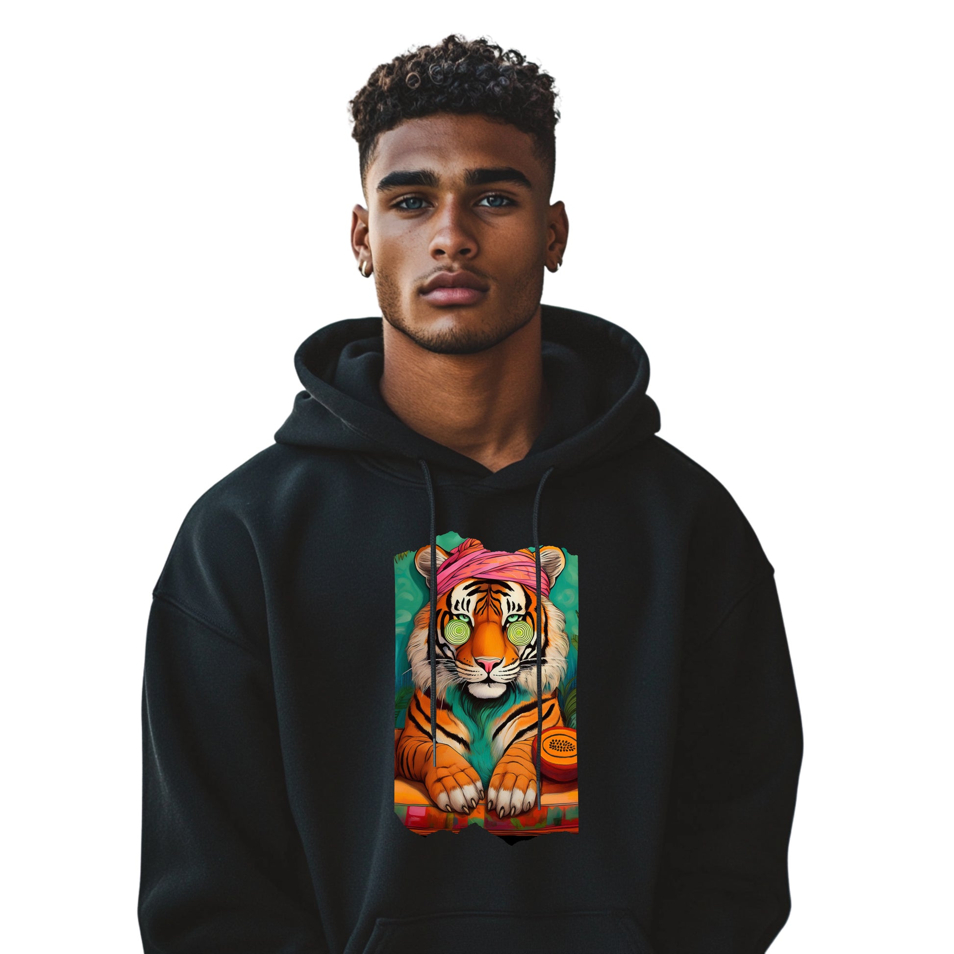 Wellness Tiger Hoodie – Unisex Kapuzenpullover mit Tiger-Motiv | Bequeme Streetwear