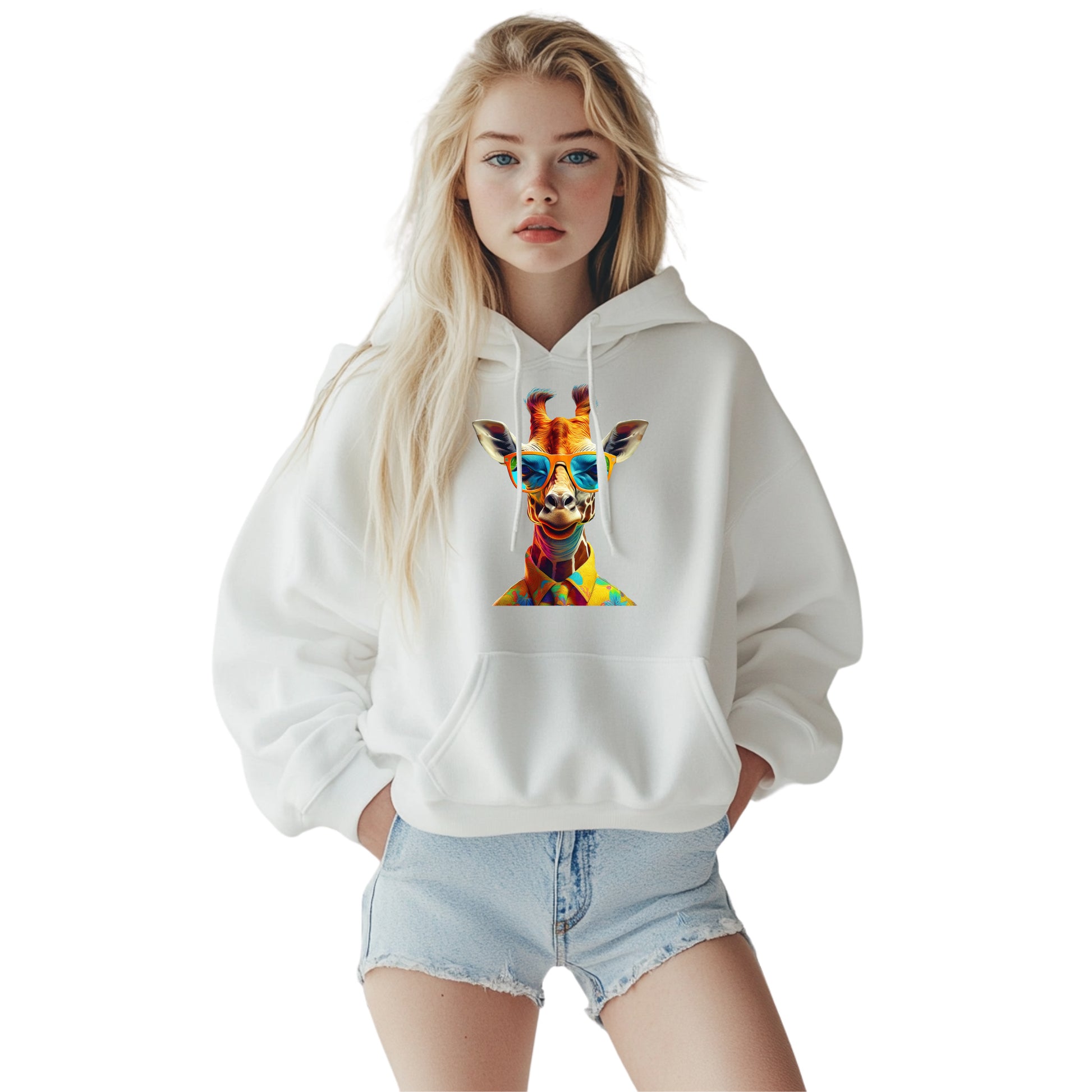 Giraffe Hoodie – Unisex Kapuzenpullover mit stylischem Giraffen-Motiv | Bequeme & trendige Streetwear