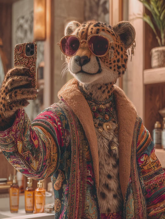 Cheetah Bathroom Print